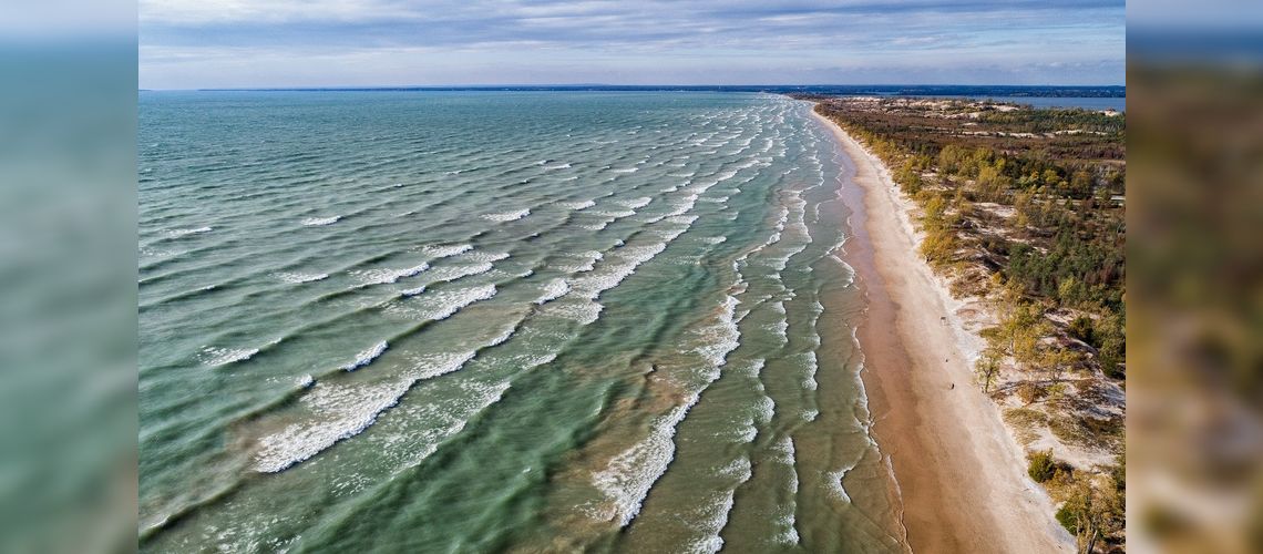 Sandbanks, aerial beach