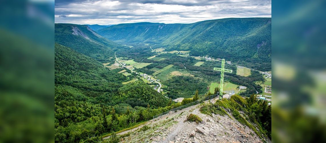 Cross on the summit of Mont-St-Pierre