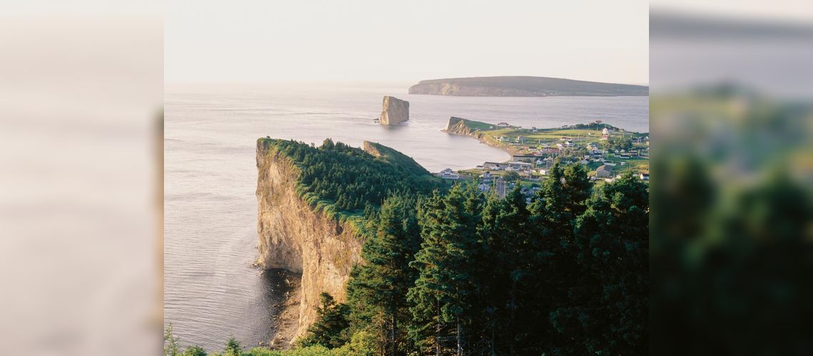 The village of Percé and its famous rock
