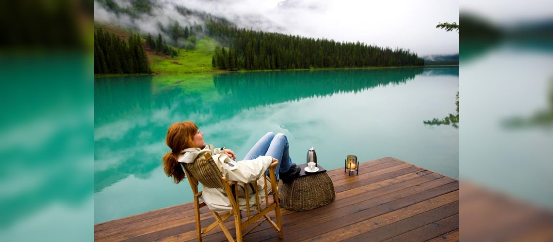 Relaxing at Emerald Lake Lodge