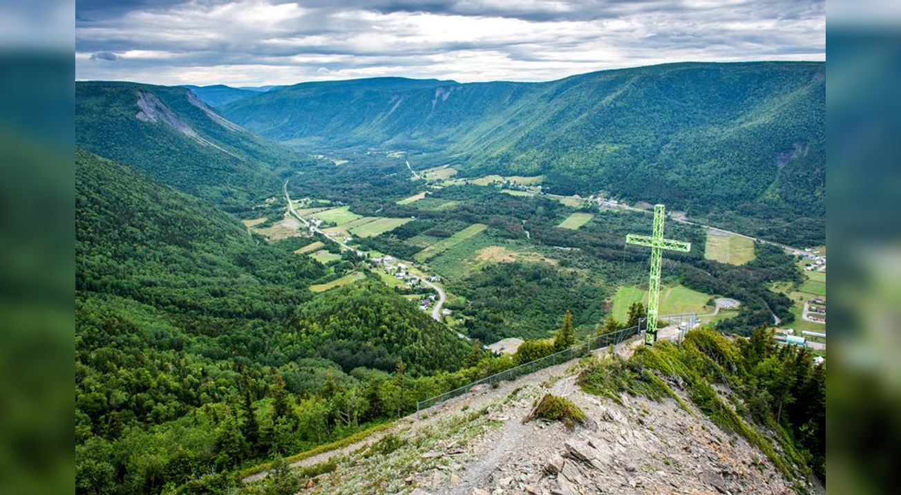 Cross on the summit of Mont-St-Pierre
