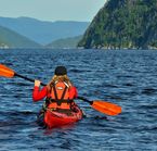 Sortie en kayak de mer, Fjord