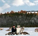 Vue depuis le lac Sacacomie