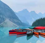 Canoe on Moraine Lake