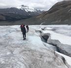 Crevasses sur le glacier
