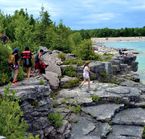 Bruce Trail in Bruce Peninsula national park 