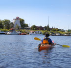 Kayaking on St-John river, Fredericton, New Brunswick