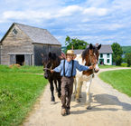 Farmhand in Kings Landing, Fredericton, New Brunswick