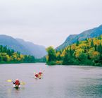 Kayak sur la rivière Jacques-Cartier