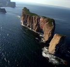 Aerial view of Rocher Percé