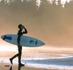 Surfing on Long Beach