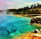 Water temperature of hot springs, 94 ° C