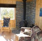 Salon avec poële à bois