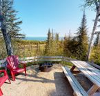 Vue du prêt à camper