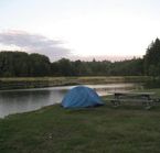 Camping near the river
