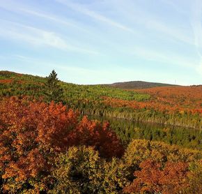 Vue de la grande tyrolienne
