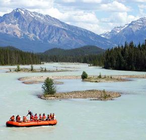 Rafting on the Athabasca - Jasper