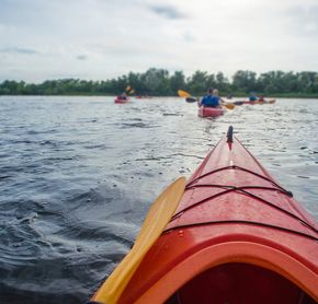 Kayaking adventure on the river