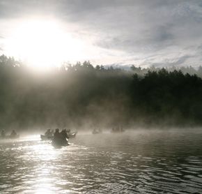 Morning canoe adventure