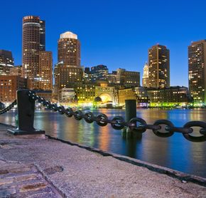 Boston Harborwalk in downtown