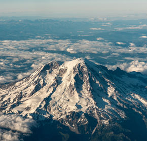 Mont Rainier, vue aérienne