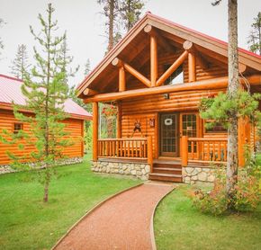 Typical log cabins