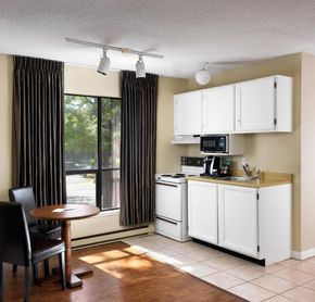 Room with kitchen