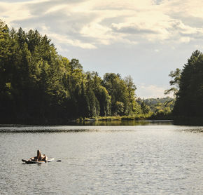 Paddle board on the lake