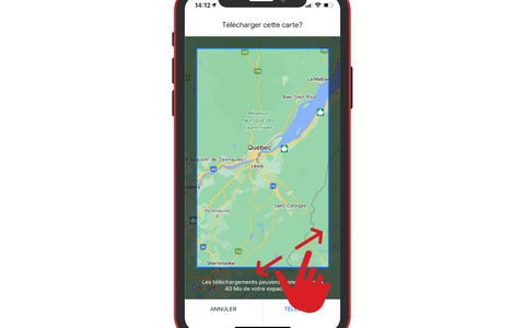 Google Maps hors connexion en voyage au Canada