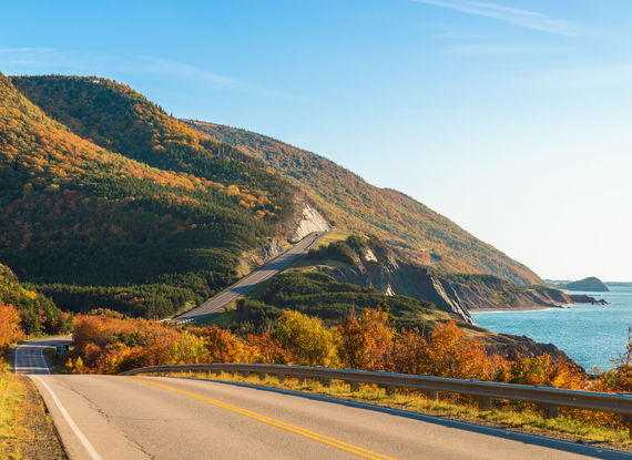 Route longeant la côte au Québec