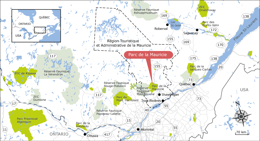 carte parc Mauricie