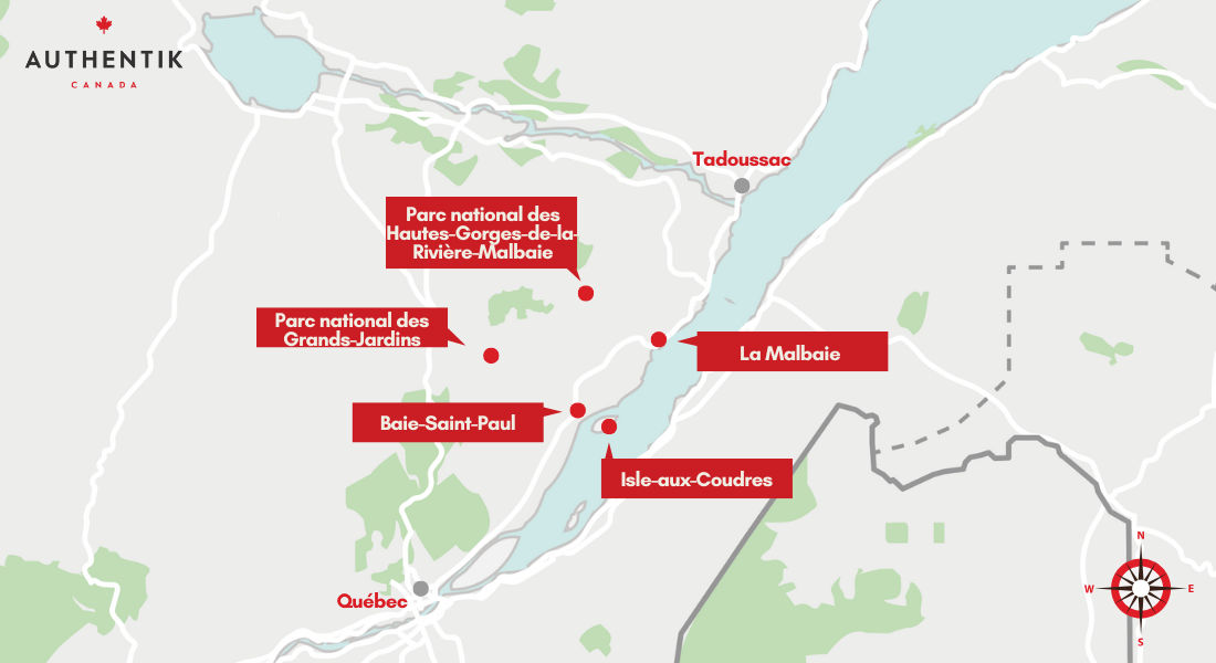 Carte touristique de Charlevoix Charlevoix carte