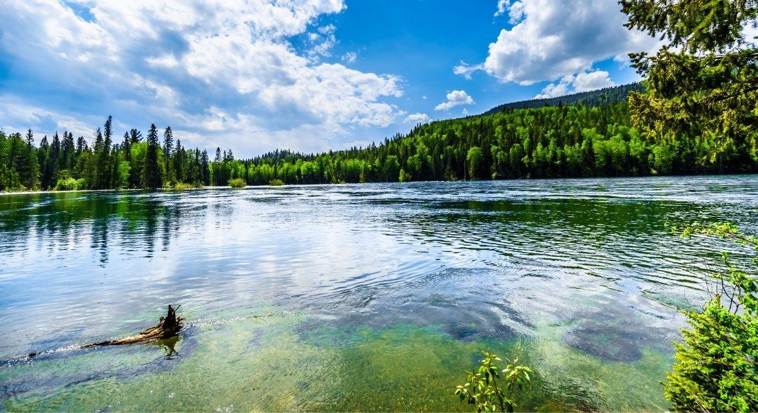 Ciel dégagé au lac Clearwater Itinéraire Ouest canadien