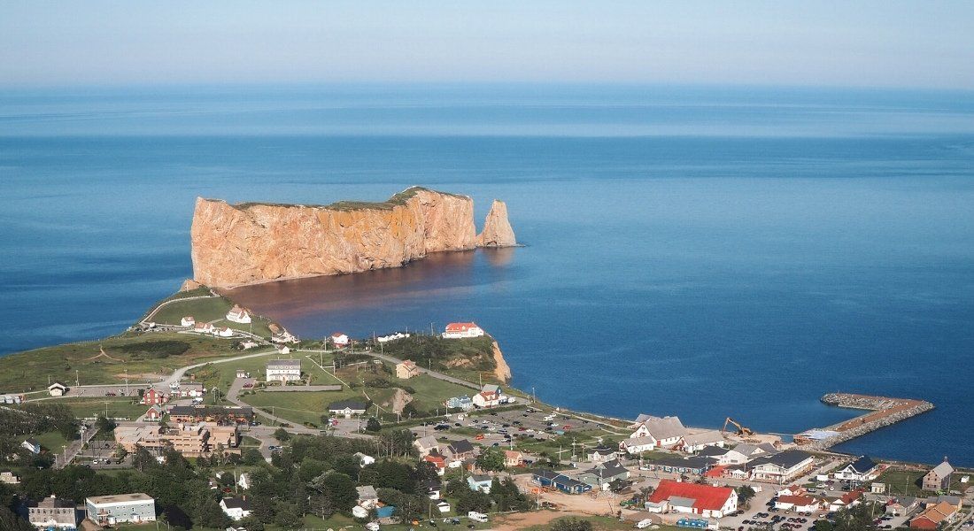 Rocher Percé vu de haut 