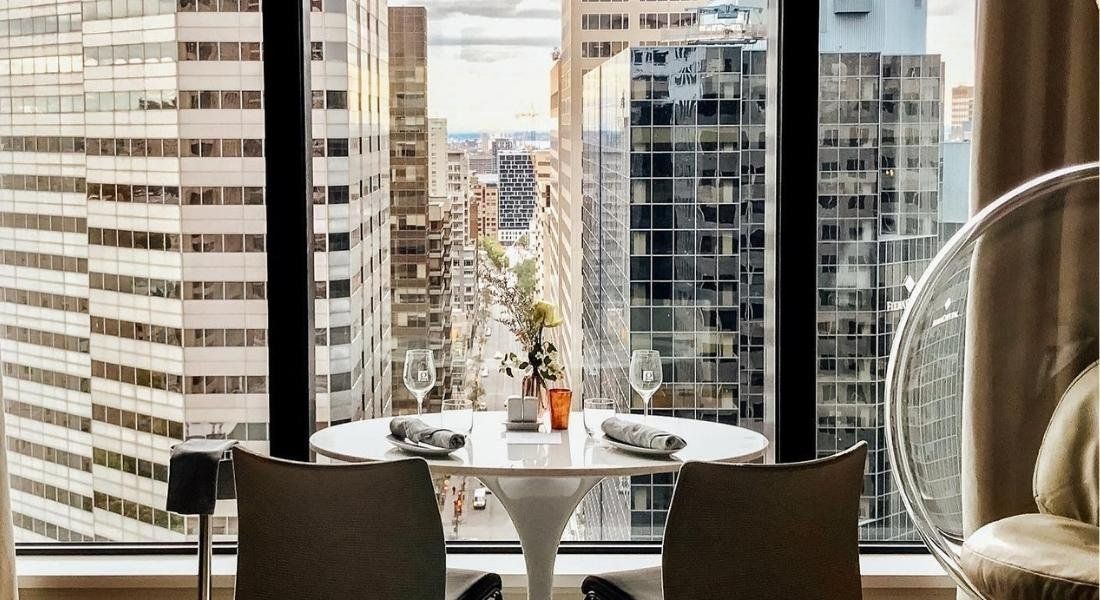 Hôtel Le Germain Vue sur Montréal depuis une chambre de l'Hôtel Le Germain