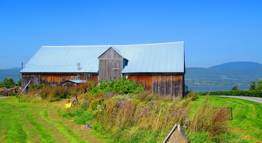 Historic agricultural building on Île d'Orléans historic ile orleans quebec