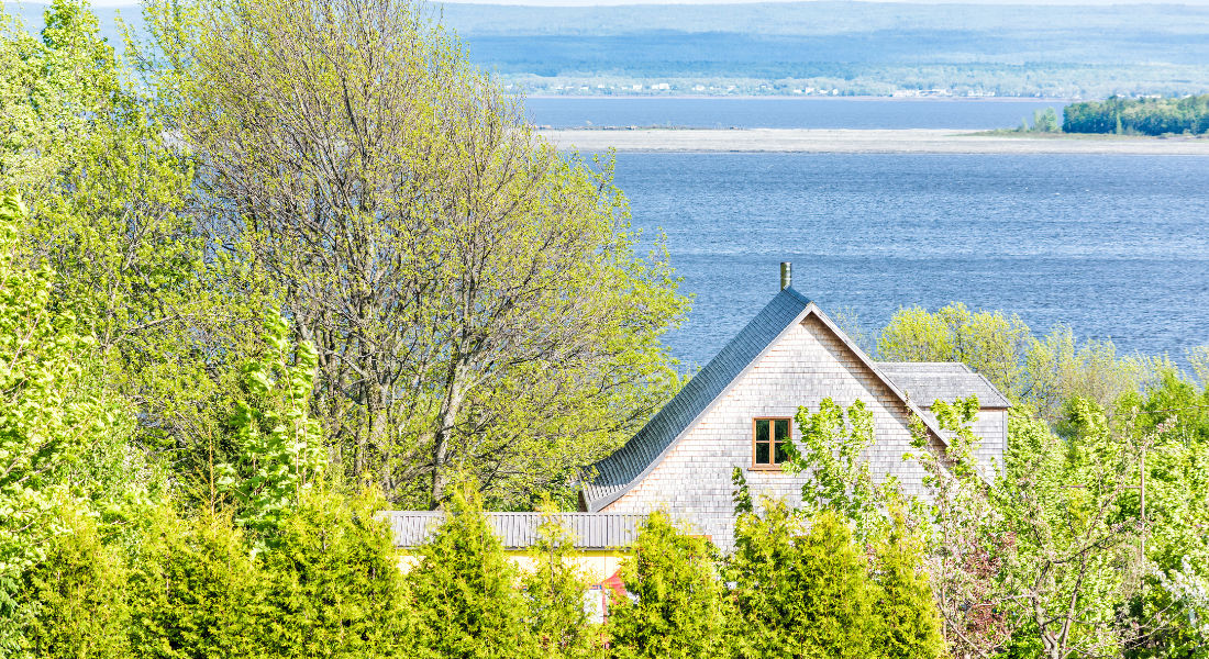 Panorama of the river, île d'Orléans Ile d'orleans quebec point of view
