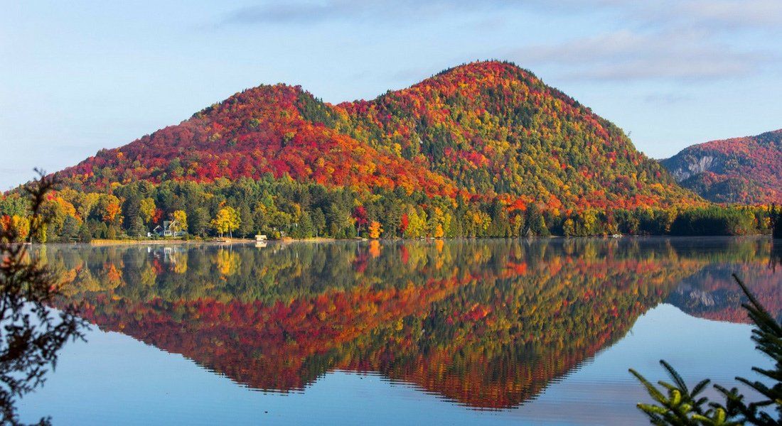 Paysage typique de la région des Laurentides
