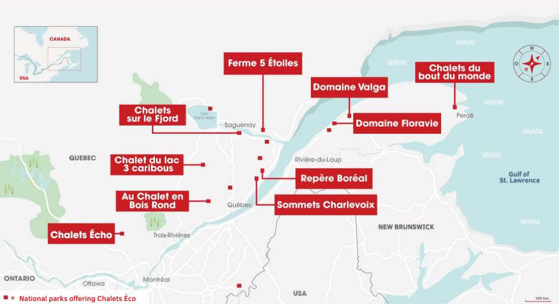 canadian cabins map