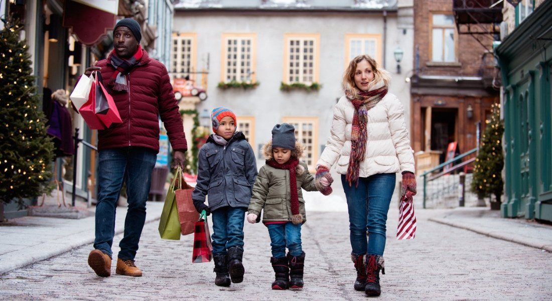 Rue piétonne à Québec Boutique Vieux Québec