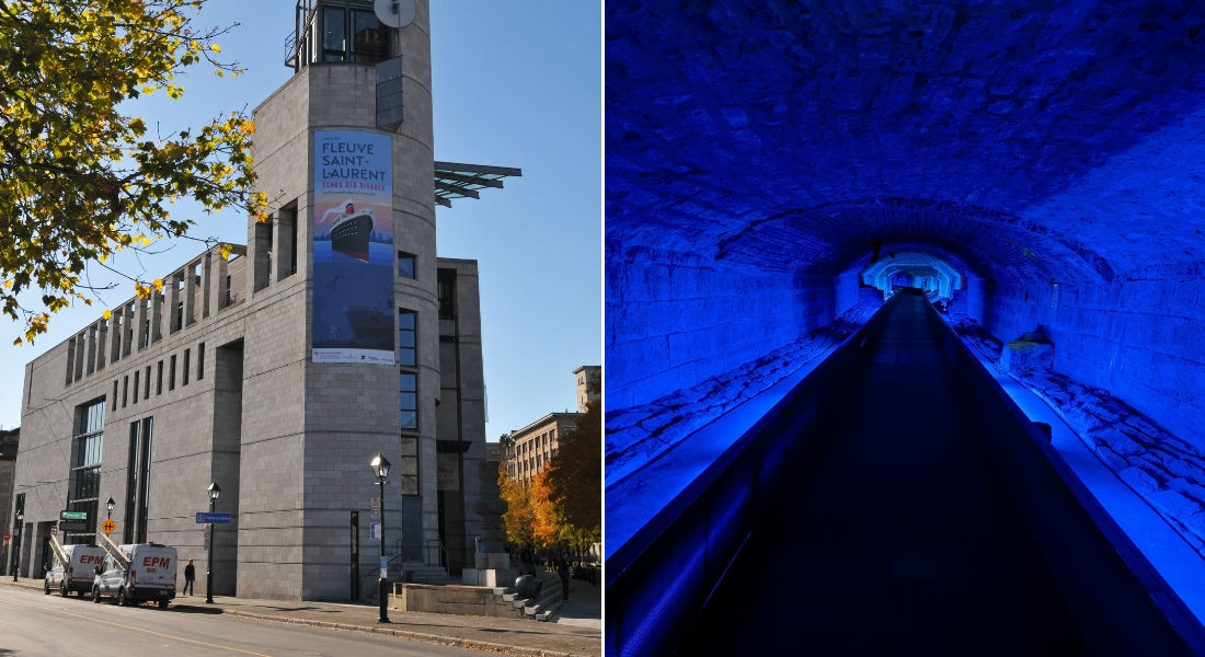 Le musée Pointe-à-Callière dans le Vieux-Montréal et les projections dans ses égouts Visiter les lieux historiques du Québec