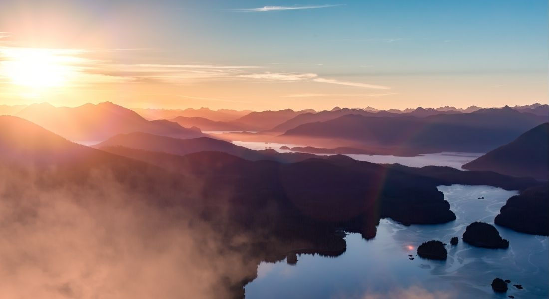Île de Vancouver au coucher du soleil île de Vancouver