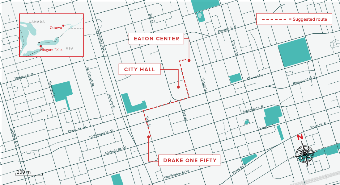 Visit Toronto in 24 hours map