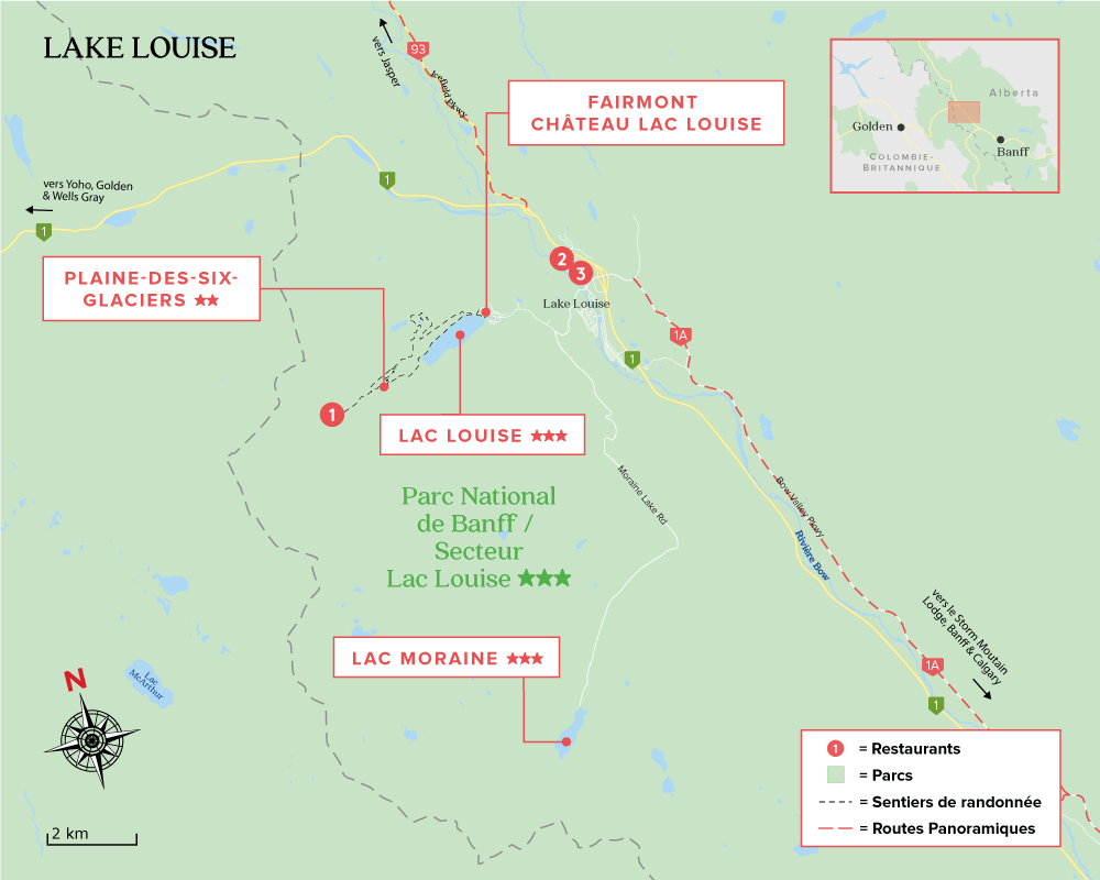 Carte de Lac Louise Canada
