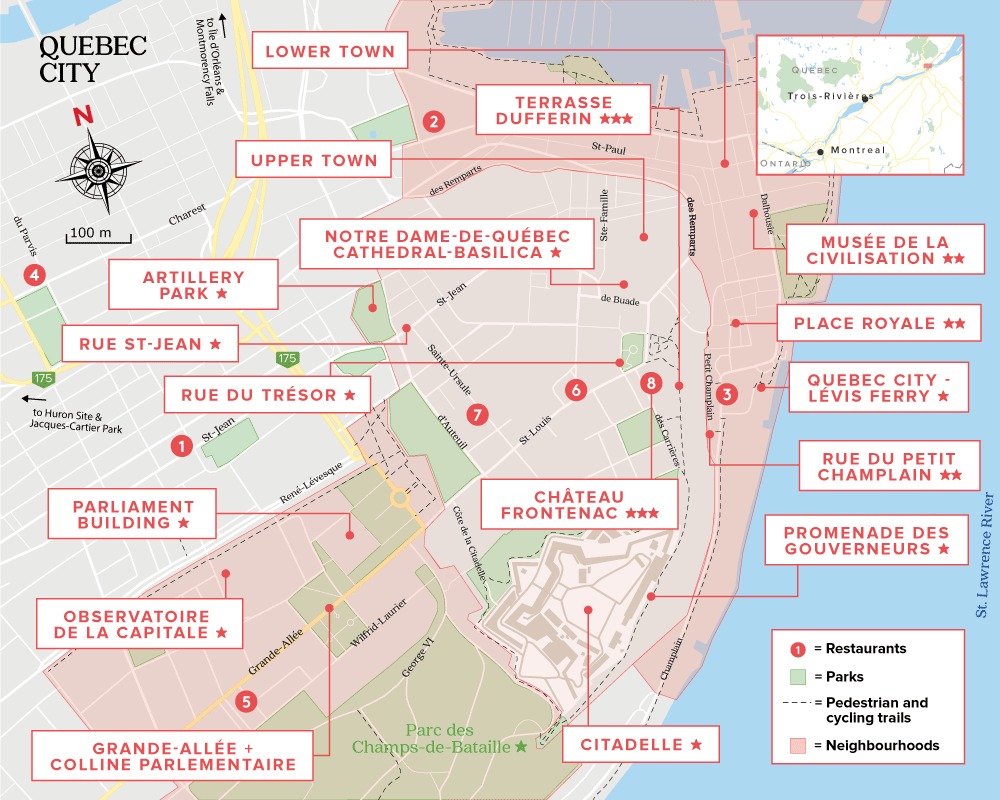 quebec city travel map
