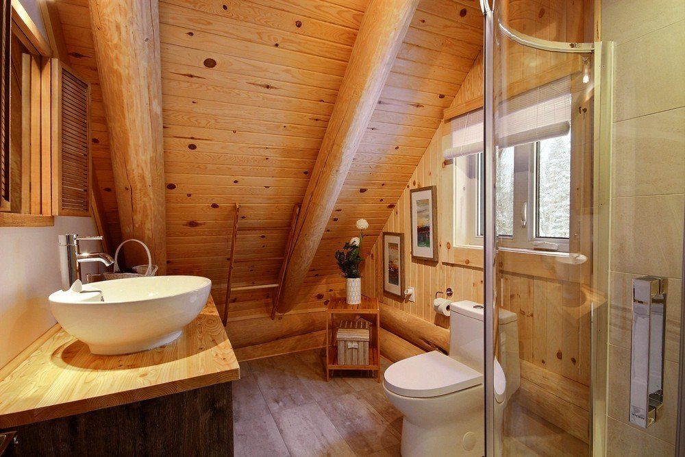 Chalet en bois rond Le Perce-Neige - Salle de bain 3