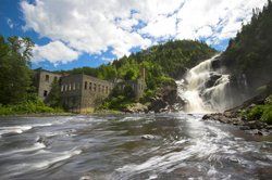 Ouiatchouan Falls and the mill, Val-Jalbert