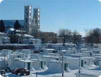 Village de cabanes de pêche à Sainte-Anne-de-la-Pérade