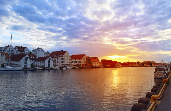 Haugesund, coucher de soleil sur Risoy