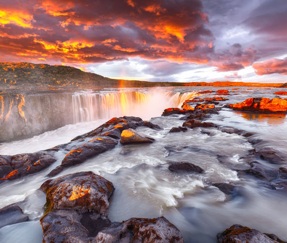 Iceland, Selfoss waterfall (north)
